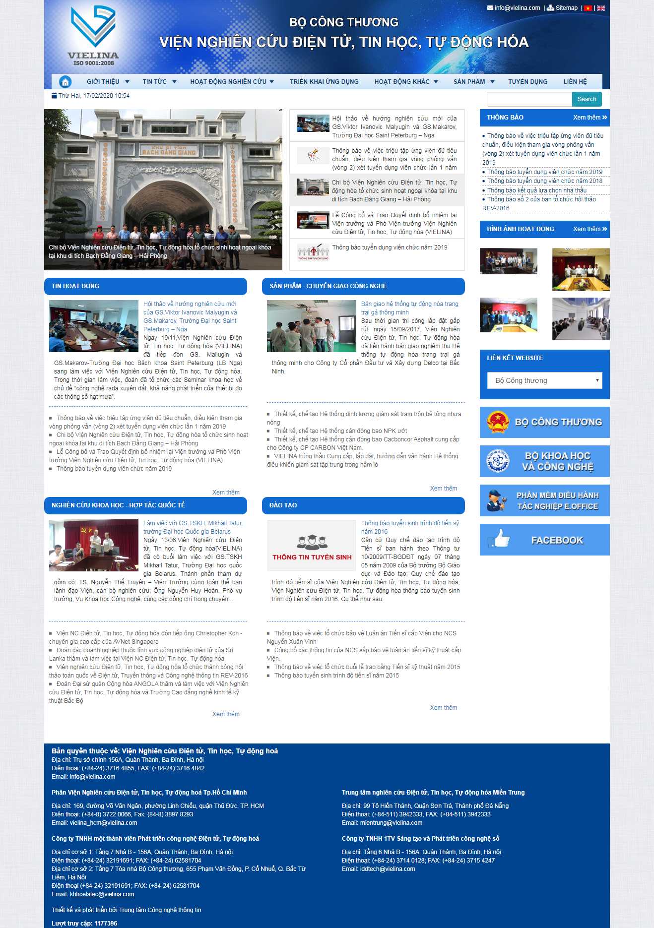 Thiết kế web cơ quan đoàn thể - www.vielina.com