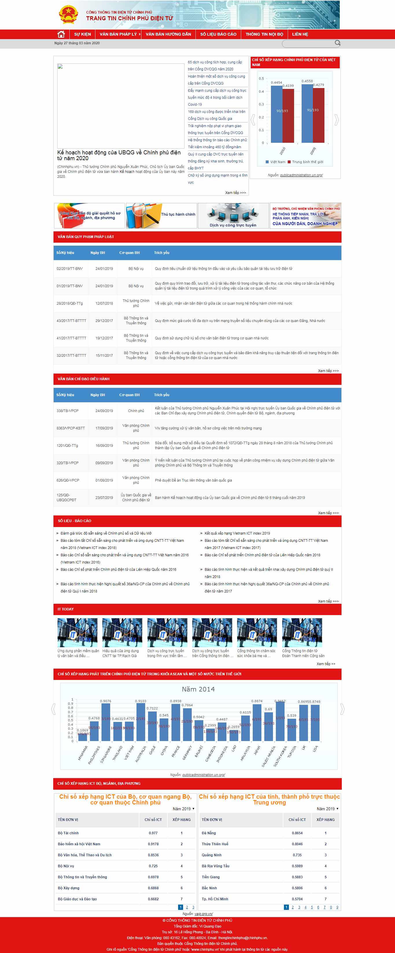 Thiết kế web chính phủ điện tử - e.gov.vn