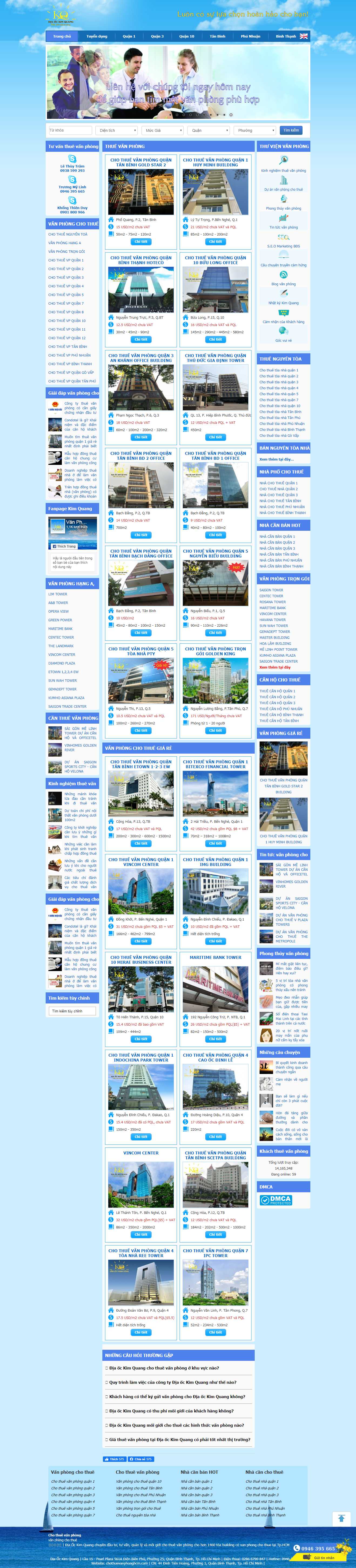 Thiết kế web cho thuê văn phòng - chothuevanphonghcm.com