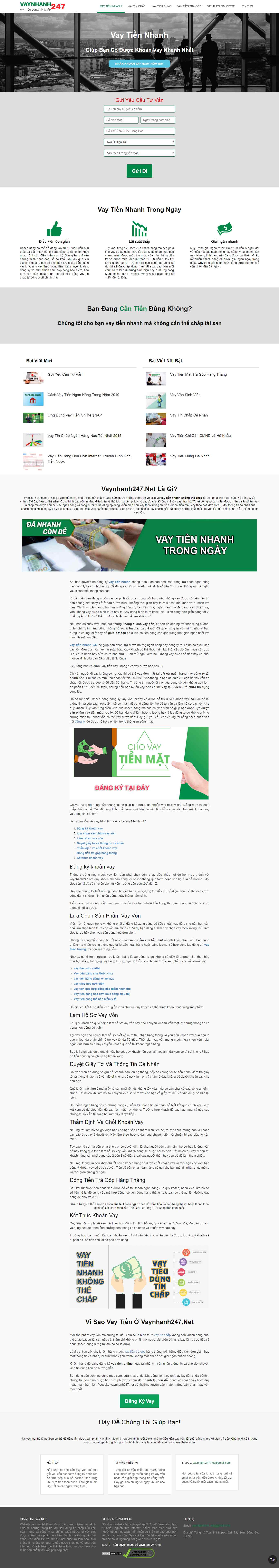 Thiết kế web cho vay - vaynhanh247.net