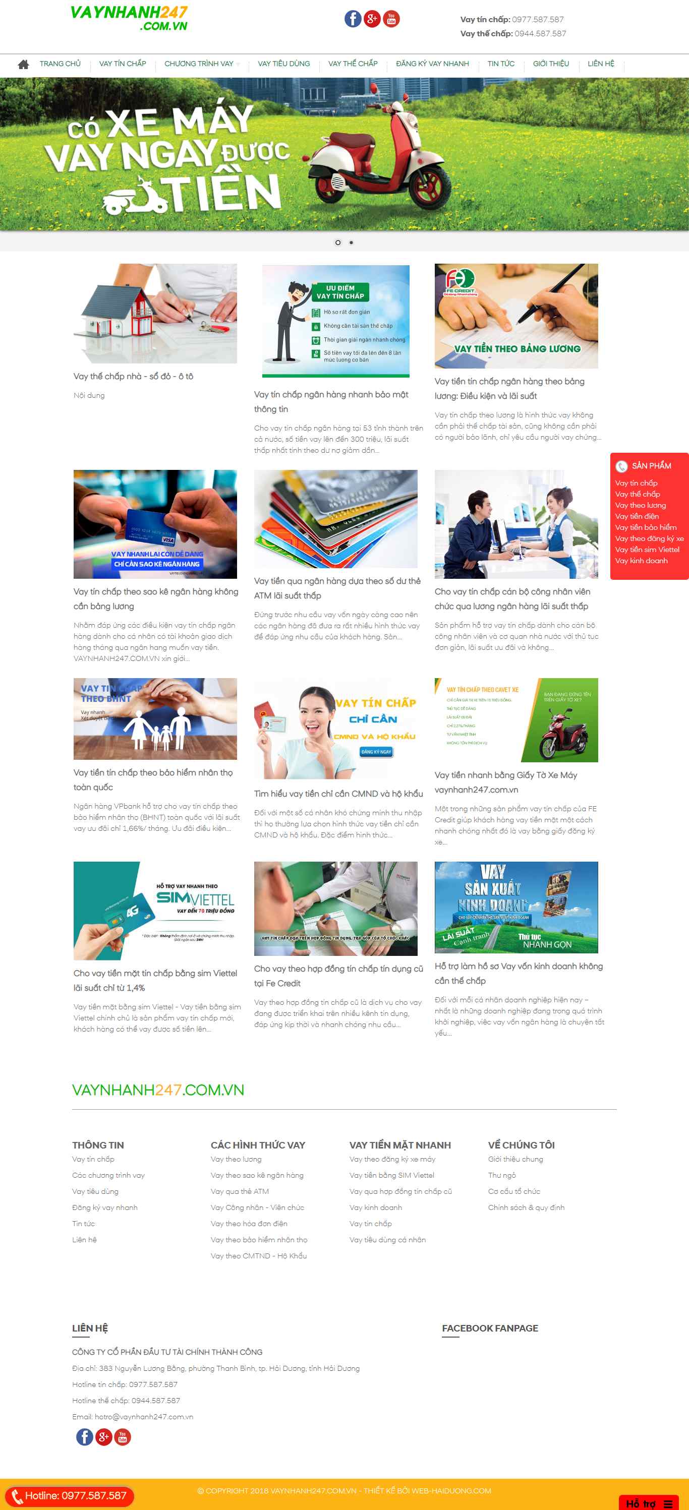 Thiết kế web cho vay - vaynhanh247.com.vn