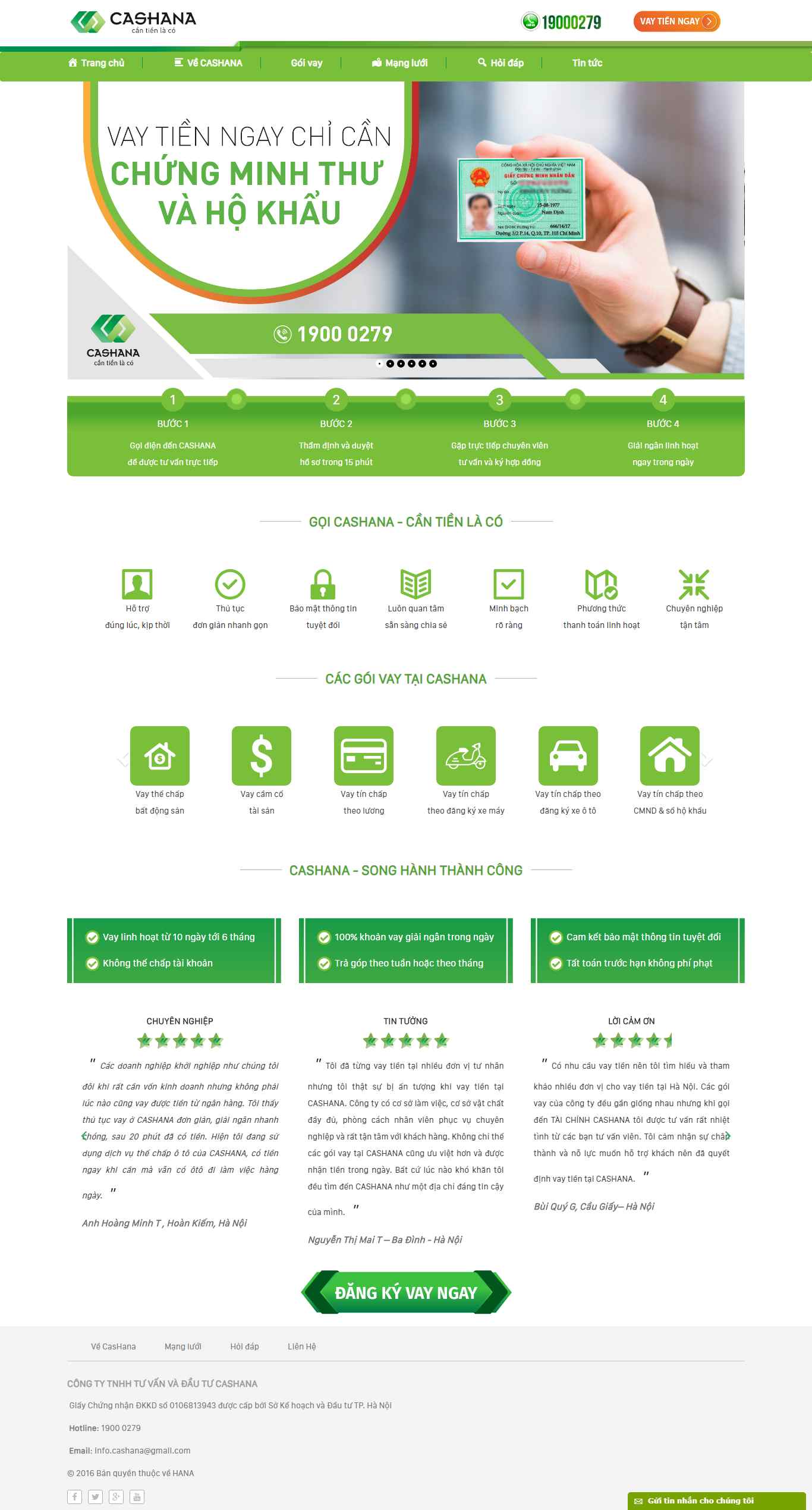 Thiết kế web cho vay - taichinhhana.com
