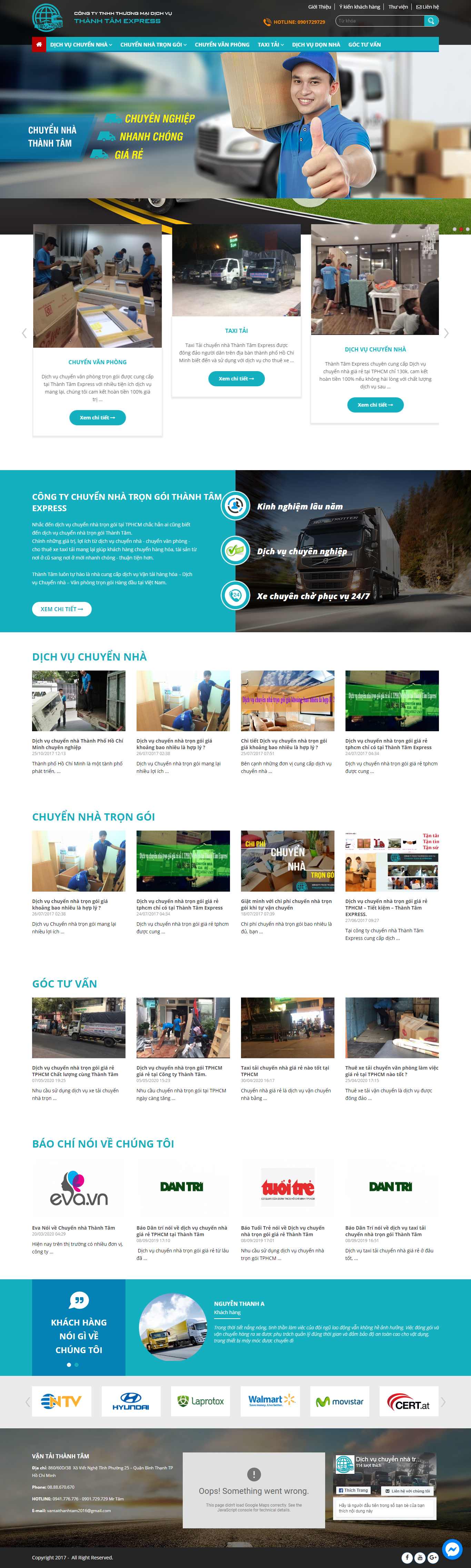 Thiết kế web chuyển nhà trọn gói - chuyennhathanhtam.vn