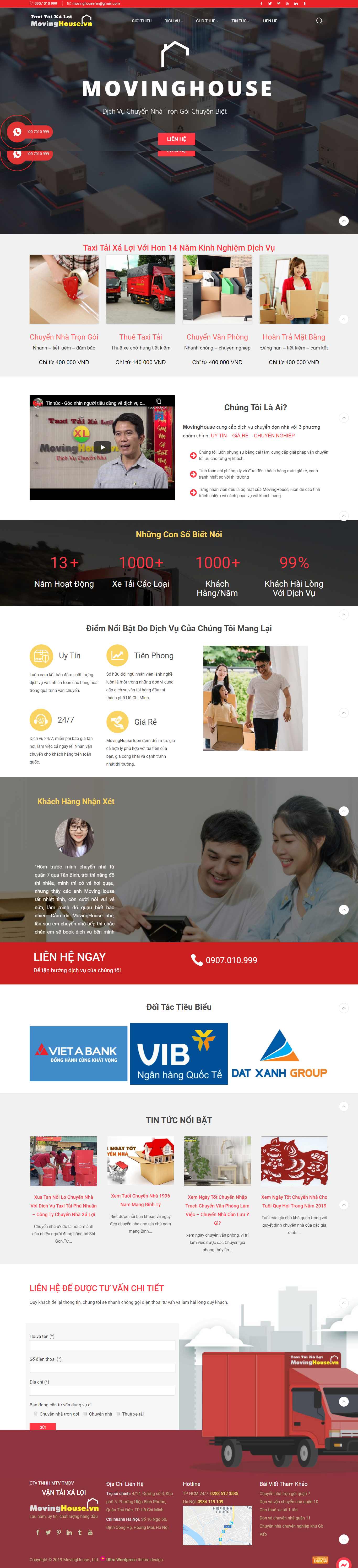 Thiết kế web chuyển nhà trọn gói - movinghouse.vn