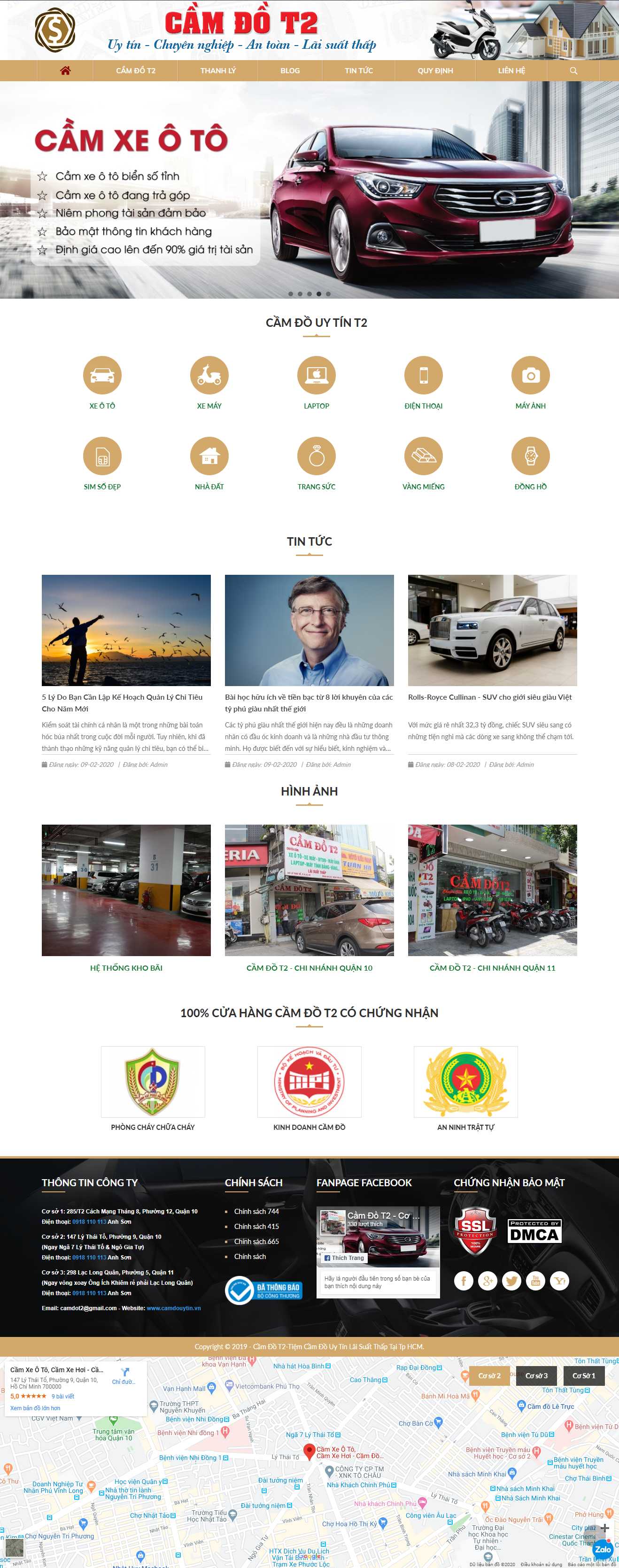 Thiết kế web dịch vụ cầm đồ - camdouytin.vn