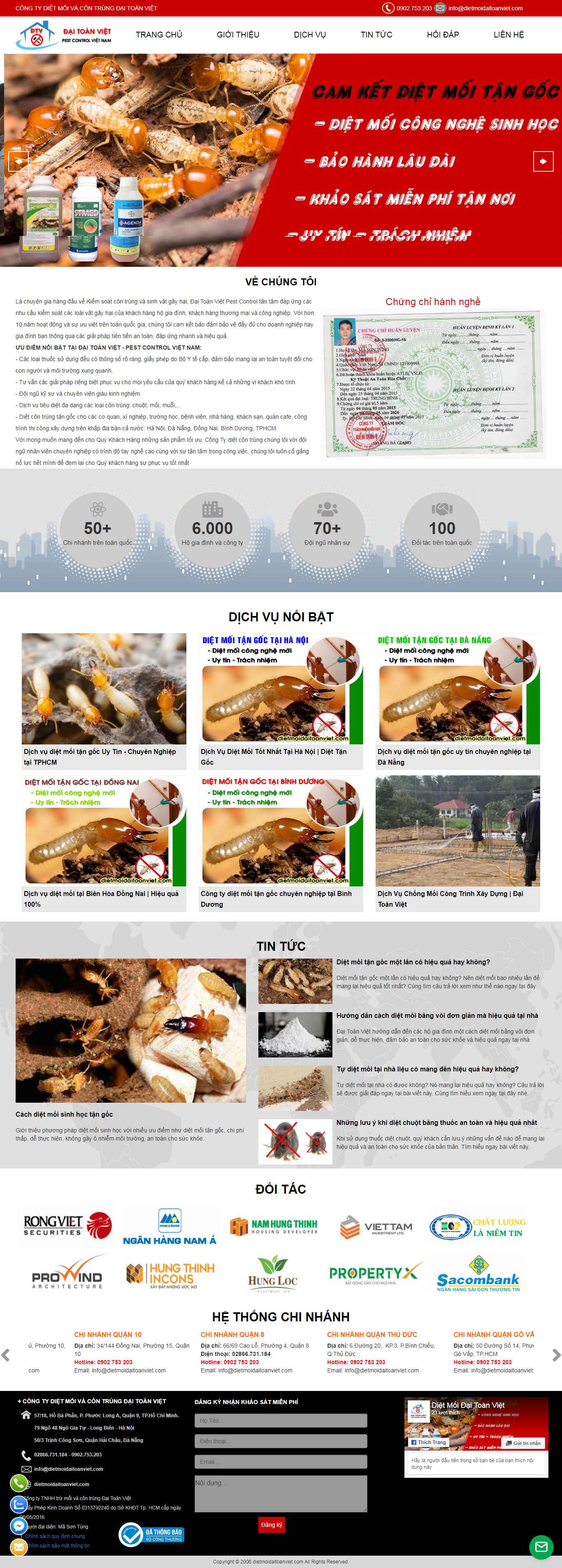 Thiết kế web dịch vụ diệt mối - dietmoidaitoanviet.com