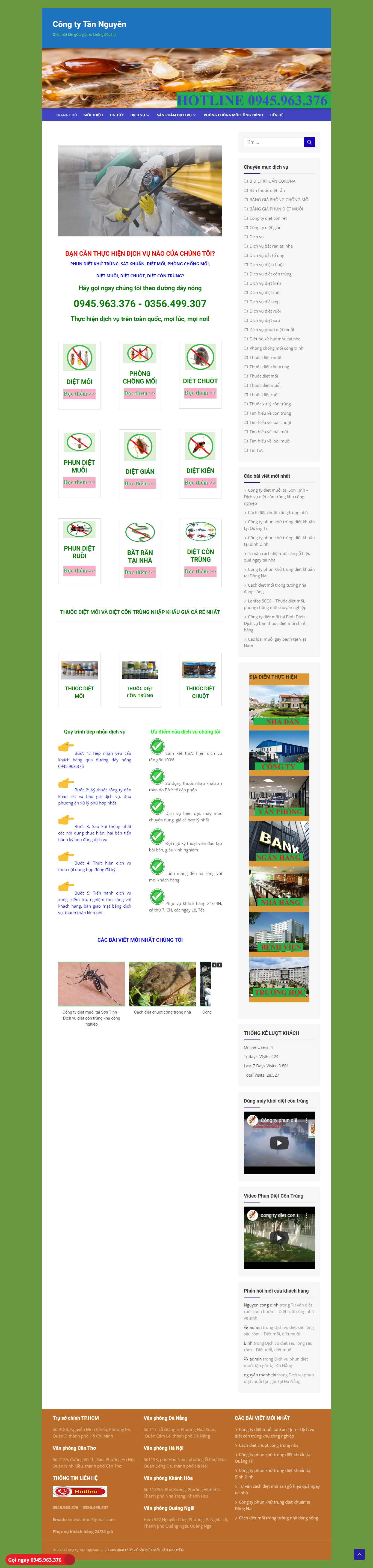 Thiết kế web dịch vụ diệt mối - donvidietmoi.com