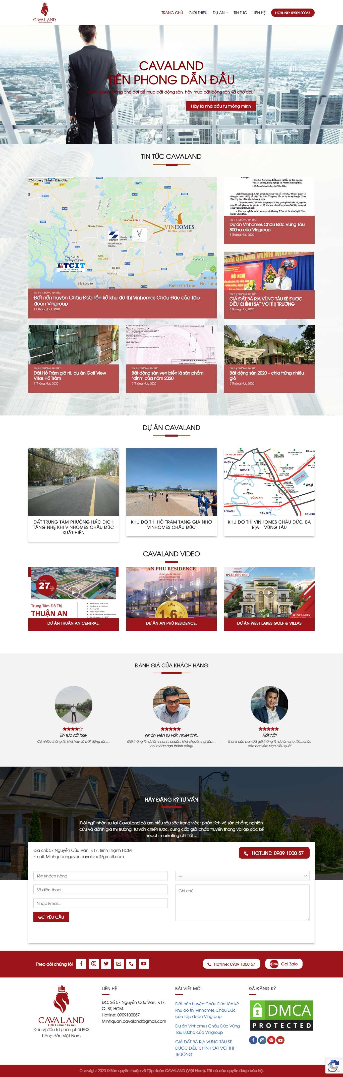 Thiết kế web dự án bất động sản - nhadatnambo.vn