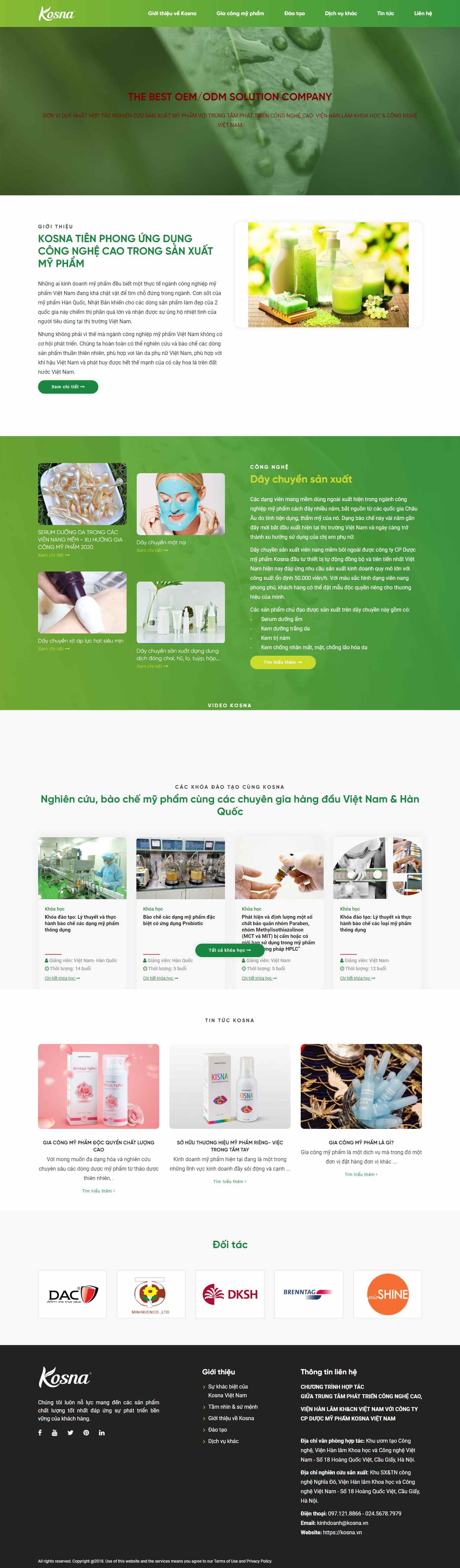Thiết kế web dược mỹ phẩm - kosna.vn