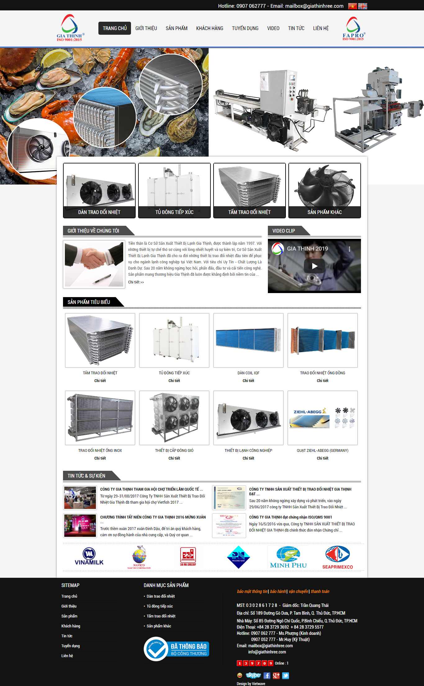 Thiết kế web doanh nghiệp sản xuất - giathinhree.com