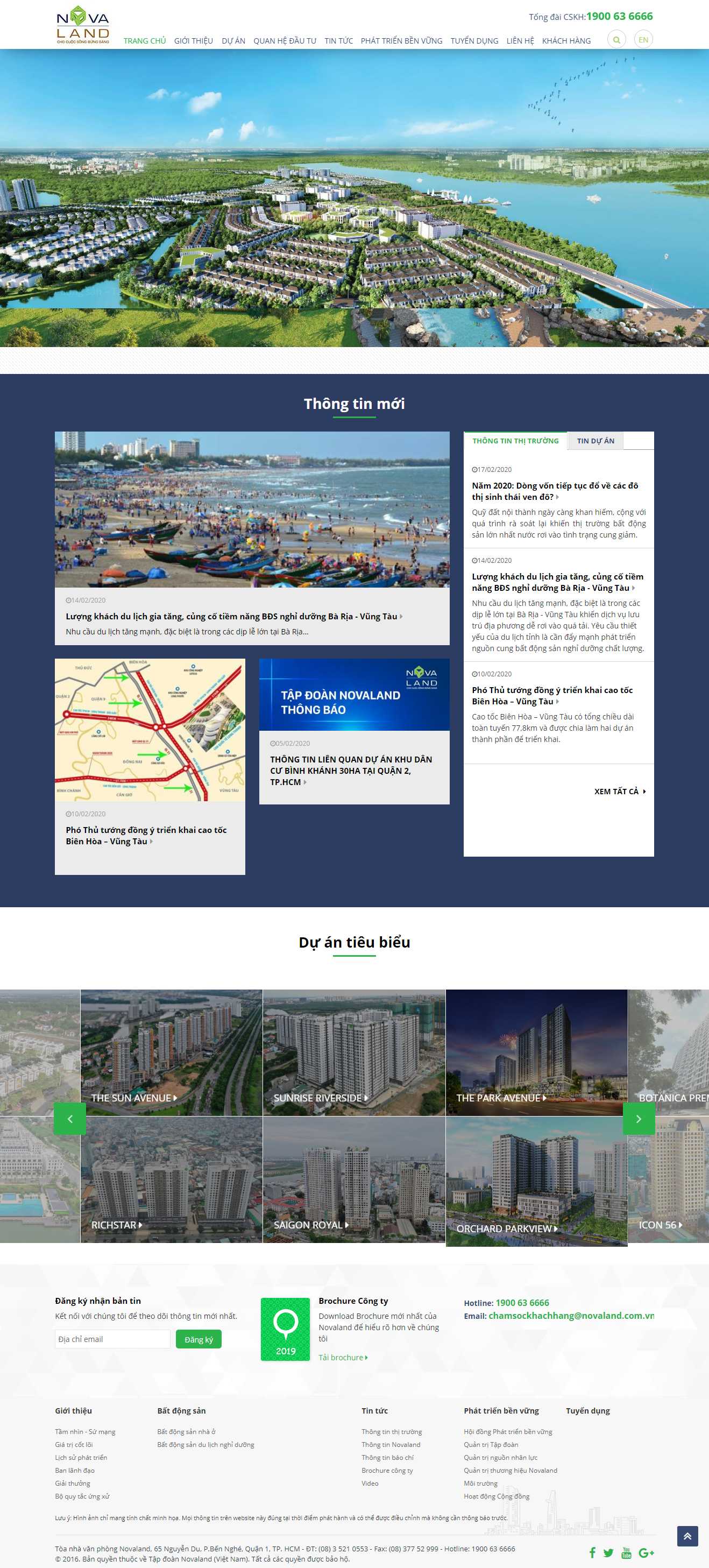 Thiết kế web dự án bds - www.novaland.com.vn