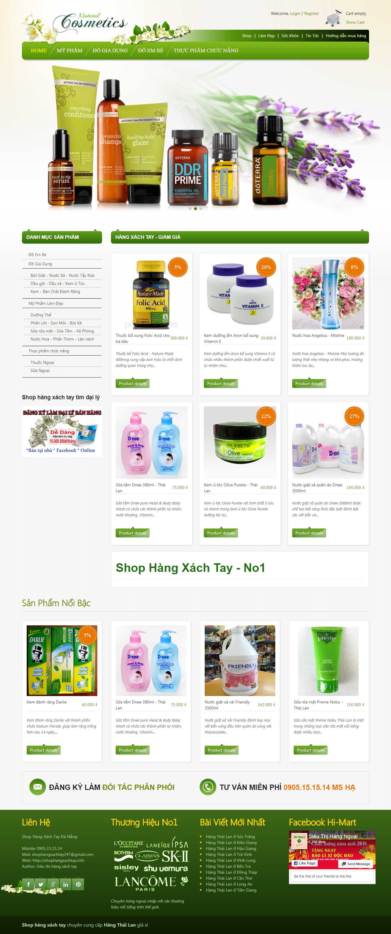 Thiết kế web hàng xách tay - shophangxachtay.info