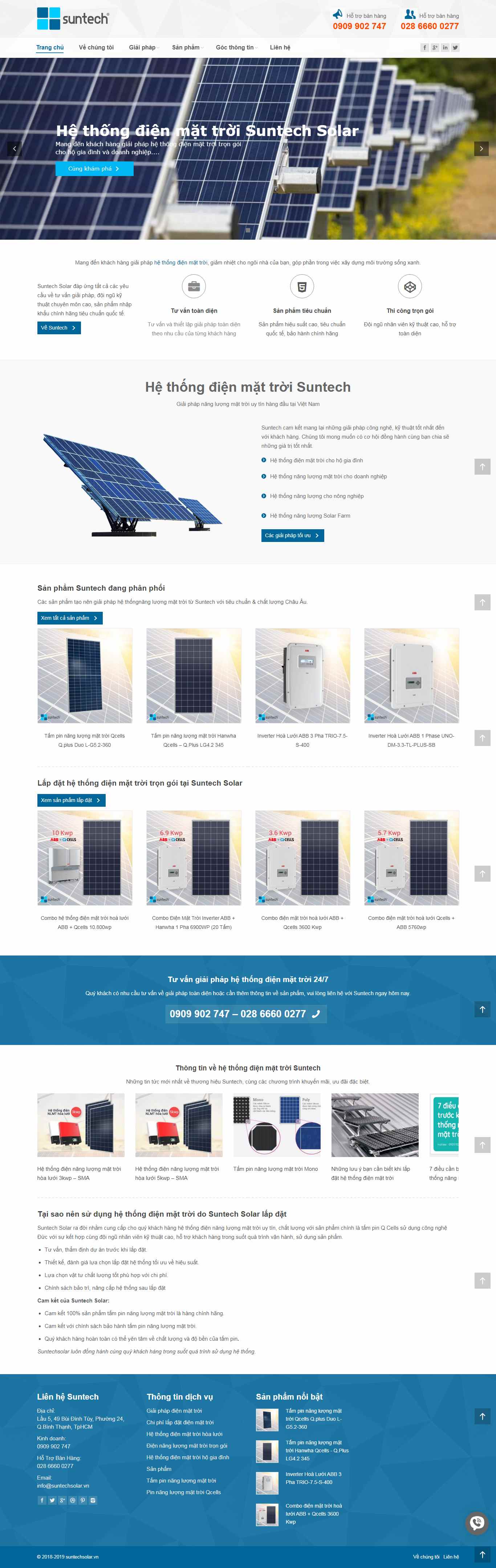 Thiết kế web hệ thống điện mặt trời - suntechsolar.vn