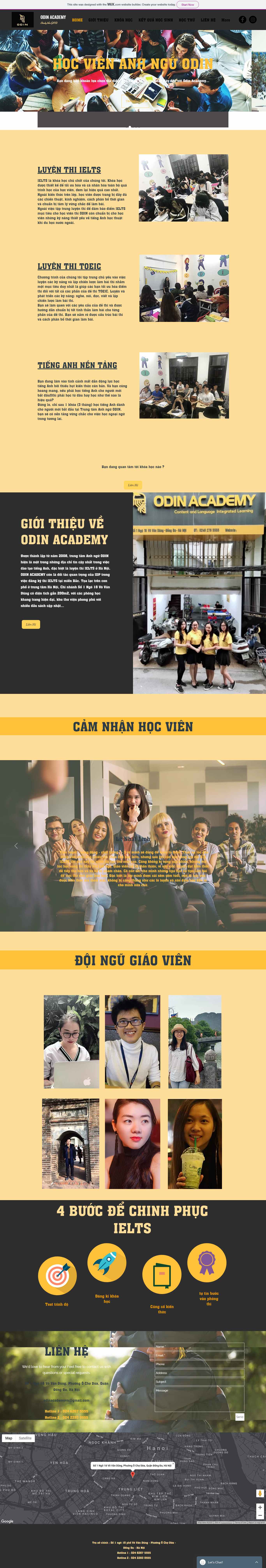 Thiết kế web học viện anh ngữ - www.odinacademyvn.com