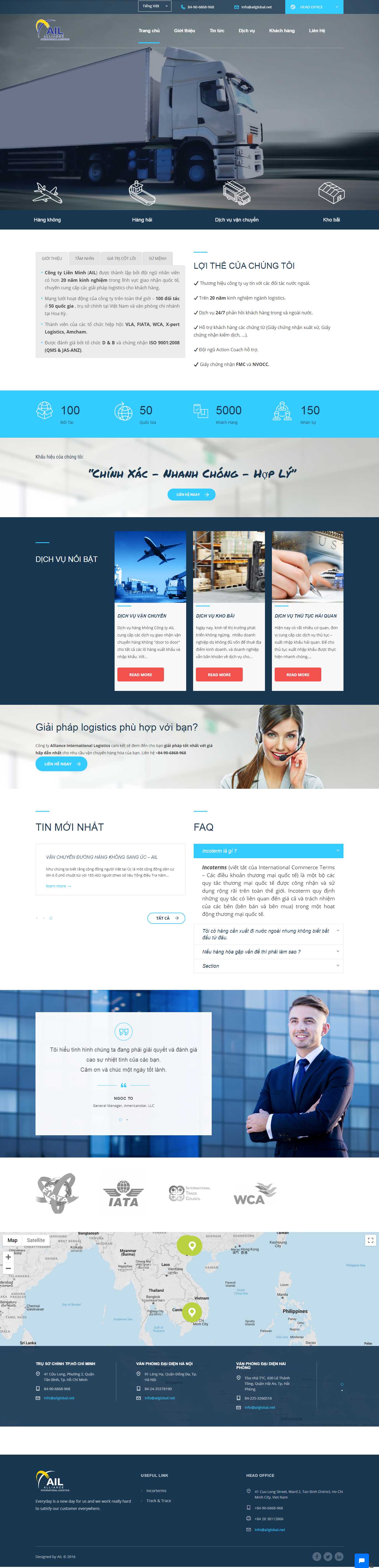Thiết kế web kho bãi - ailglobal.net