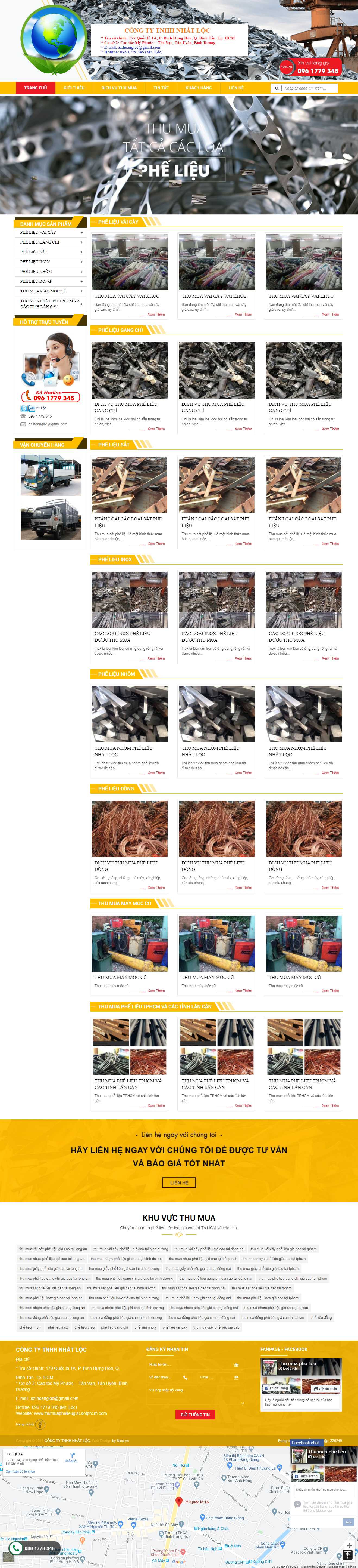Thiết kế web kinh doanh phế liệu - thumuaphelieugiacaotphcm.com