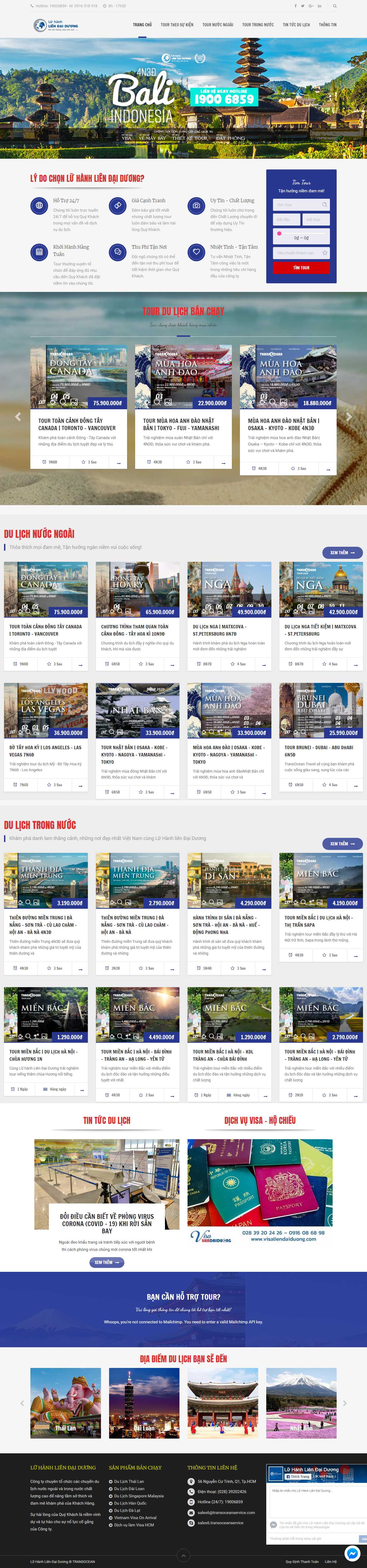 Thiết kế web lữ hành - luhanhliendaiduong.vn