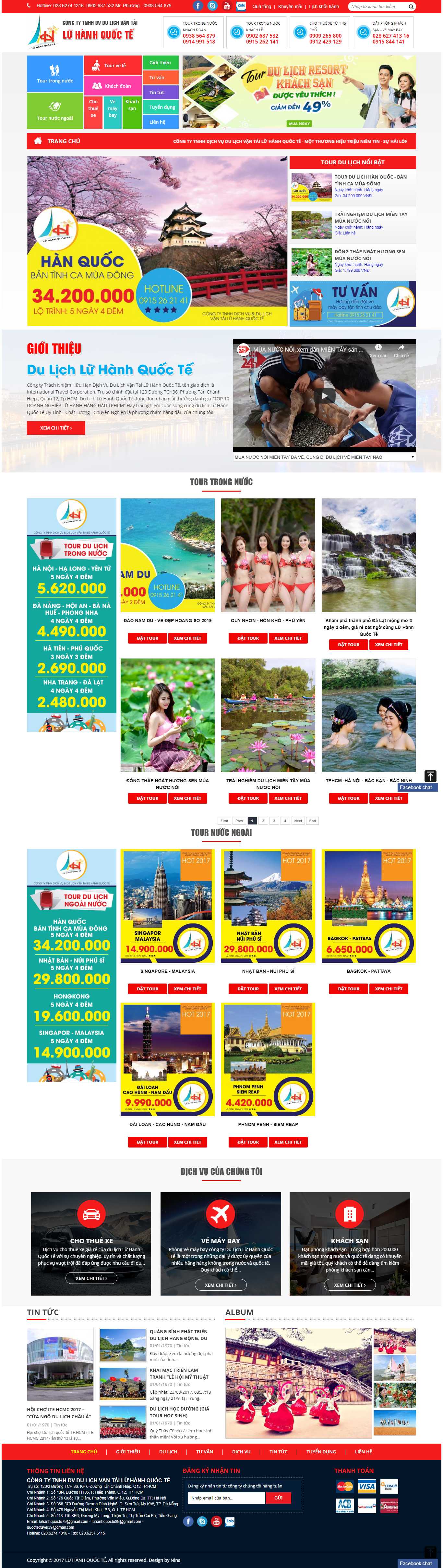 Thiết kế web lữ hành - luhanhquocte.net