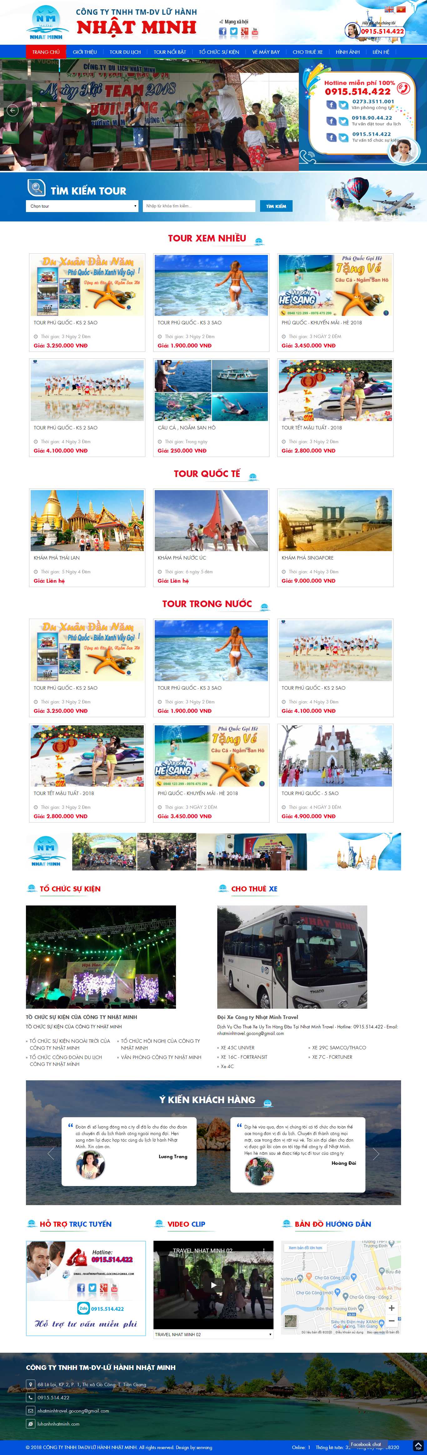 Thiết kế web lữ hành - luhanhnhatminh.com
