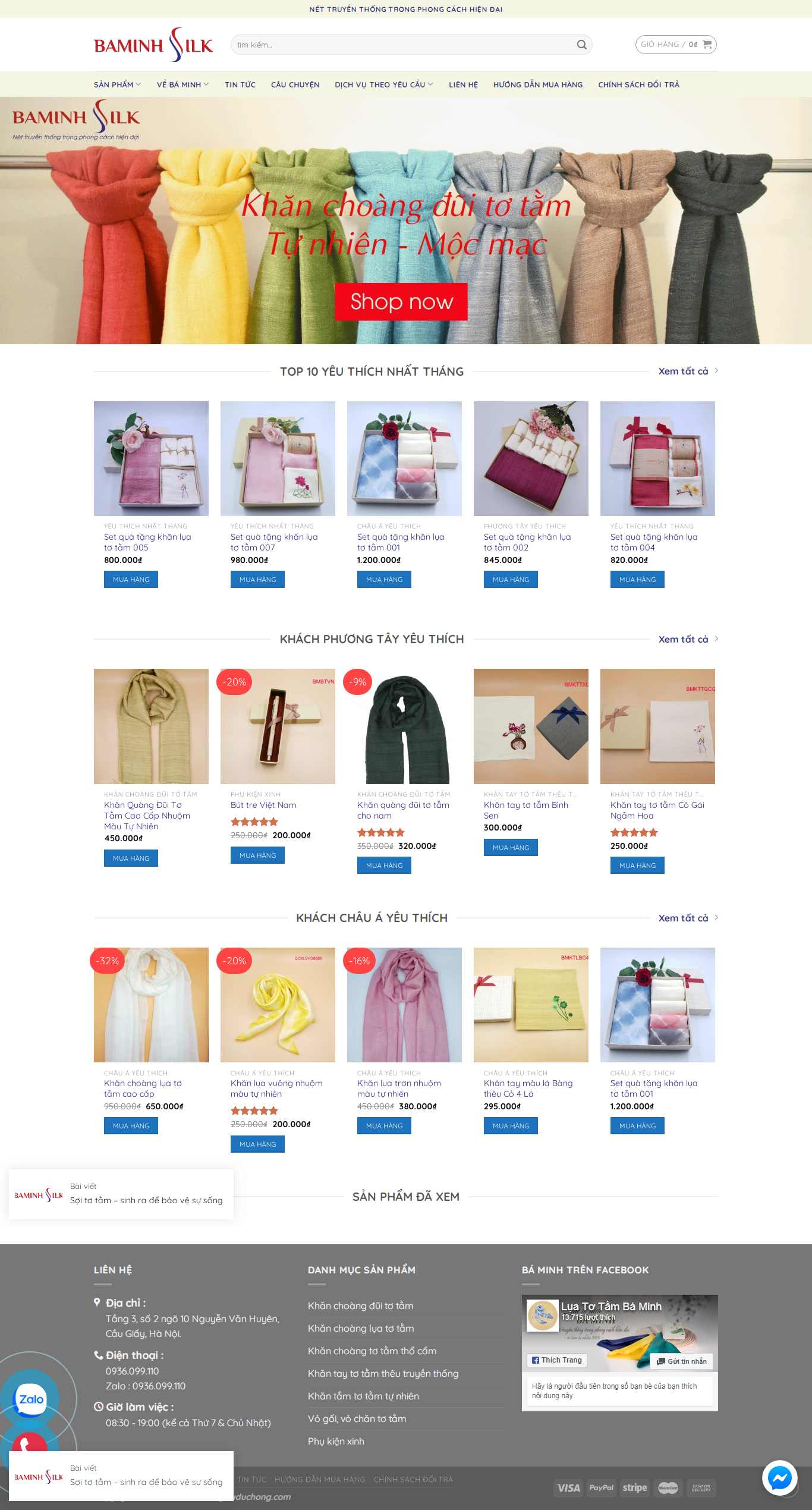Thiết kế web lụa tơ tằm - baminh.com
