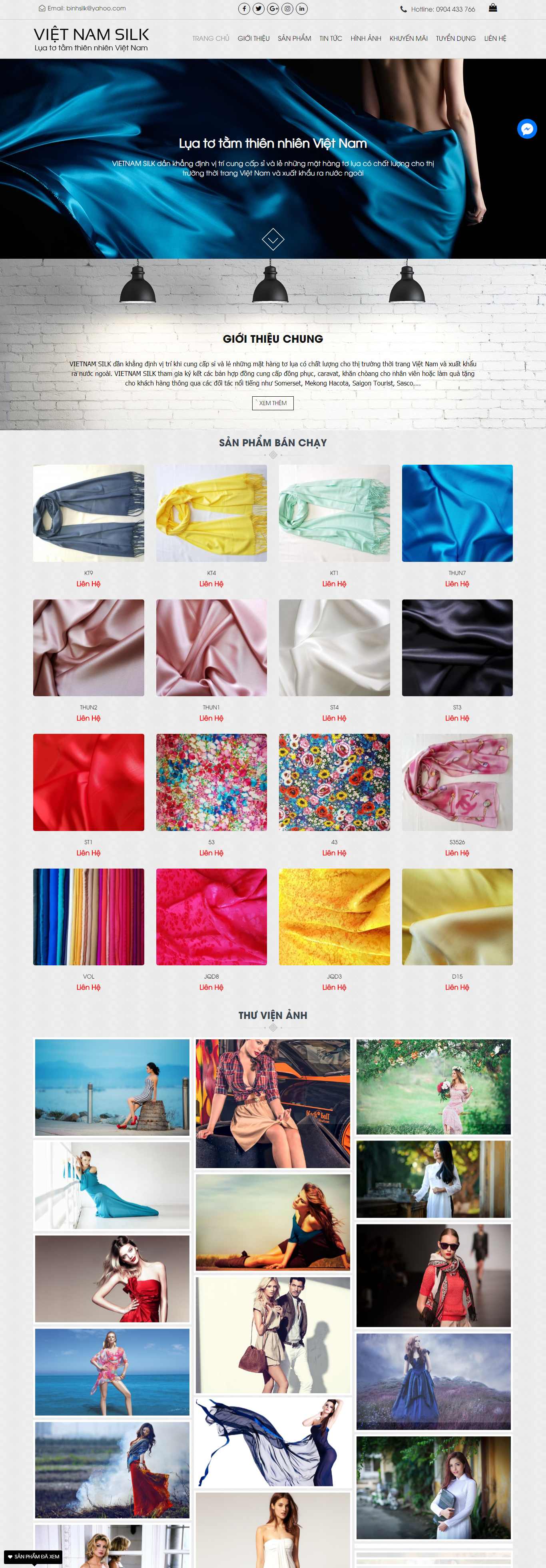 Thiết kế web lụa tơ tằm - www.toluavietnam.com