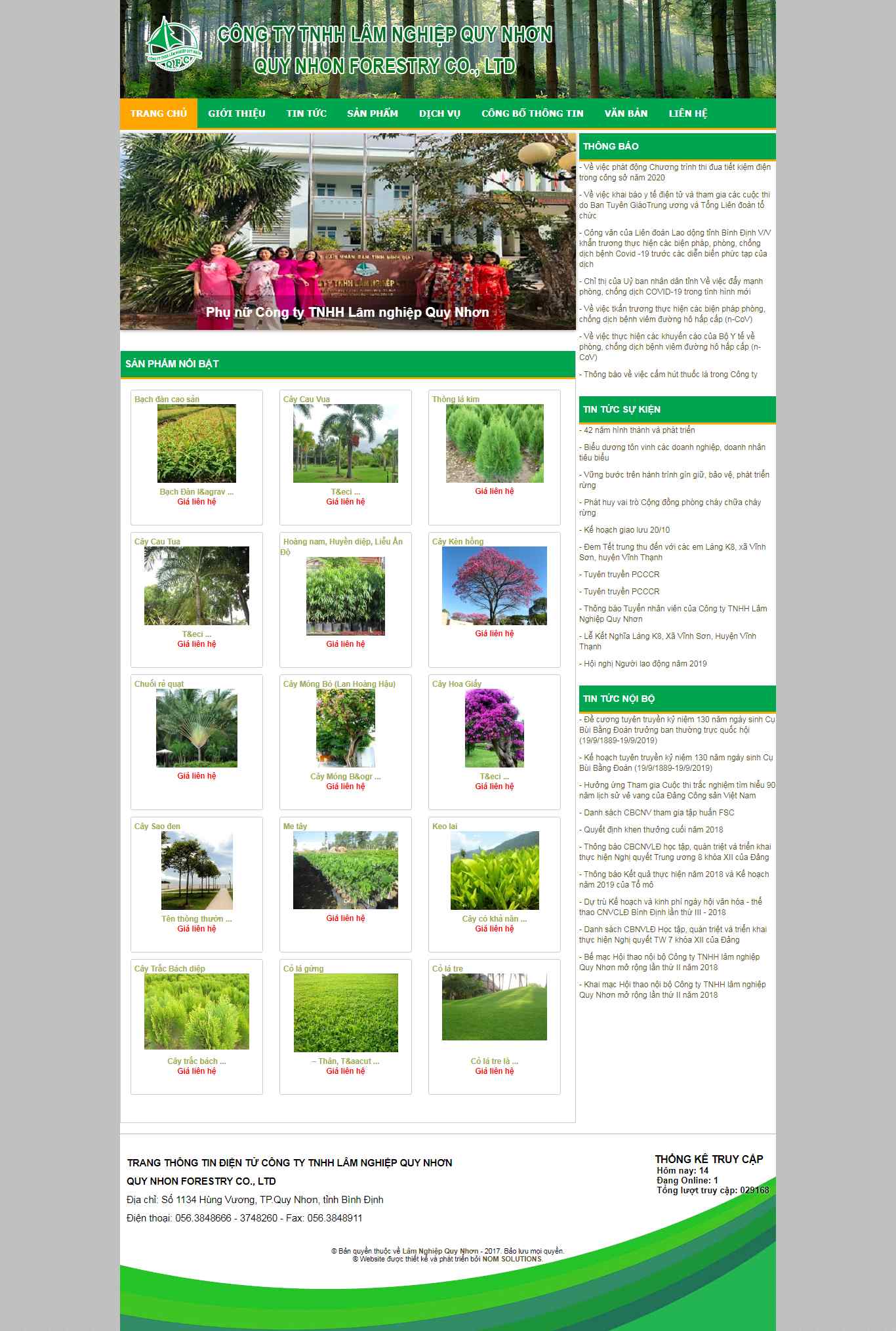 Thiết kế web lâm nghiệp - lamnghiepquynhon.com