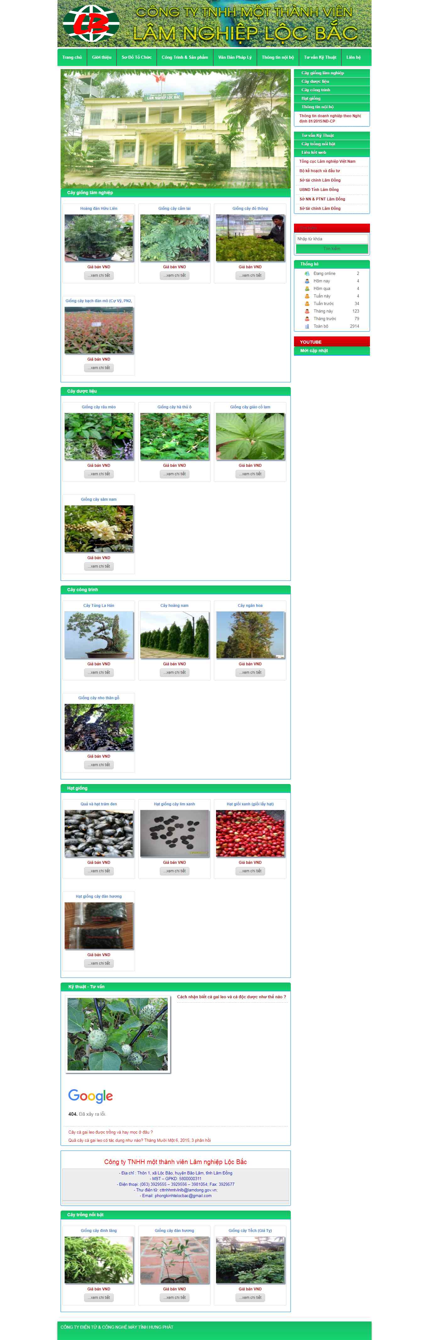 Thiết kế web lâm nghiệp - congtylamnghieplocbac.com