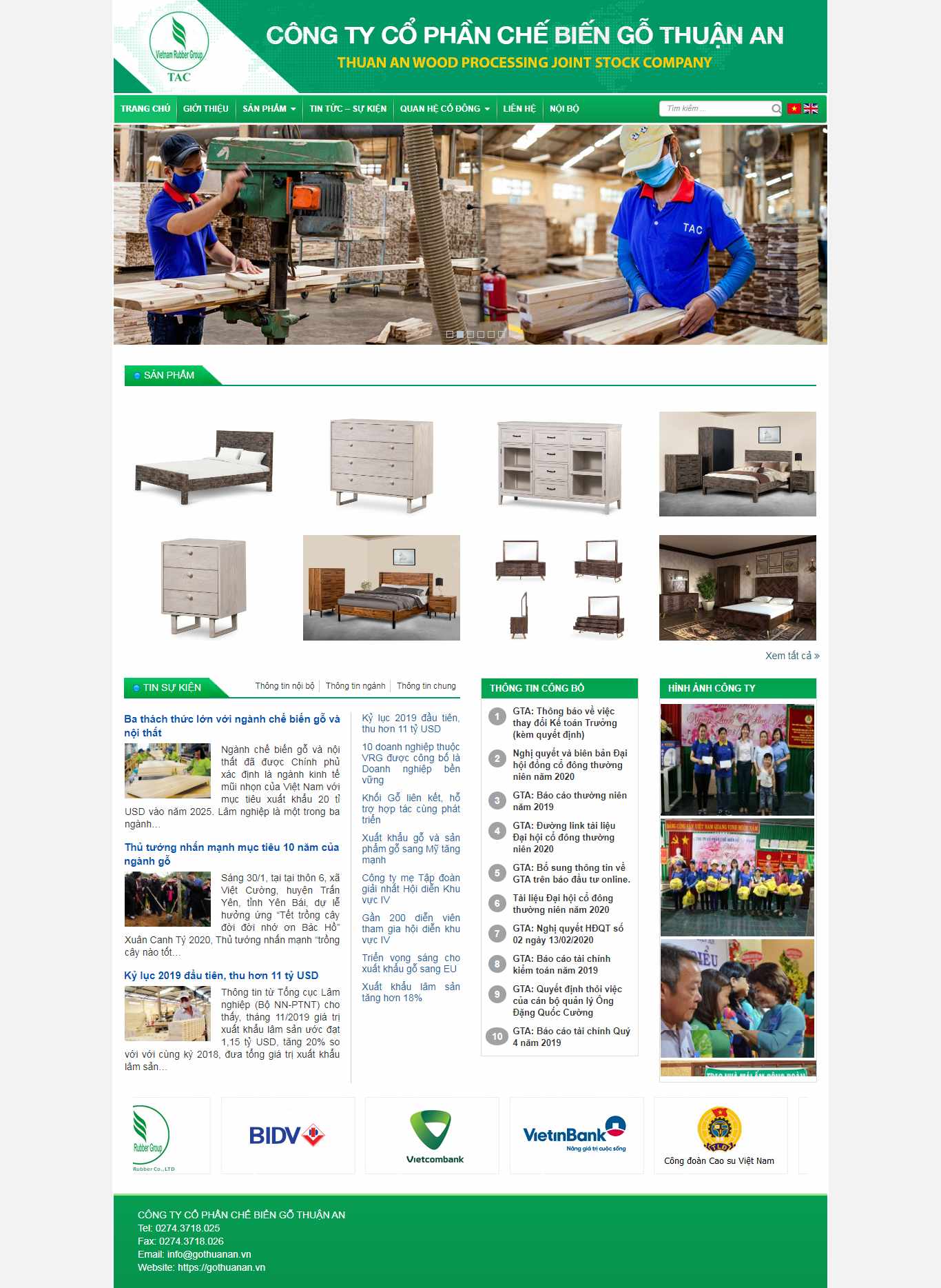 Thiết kế web lâm sản - gothuanan.vn