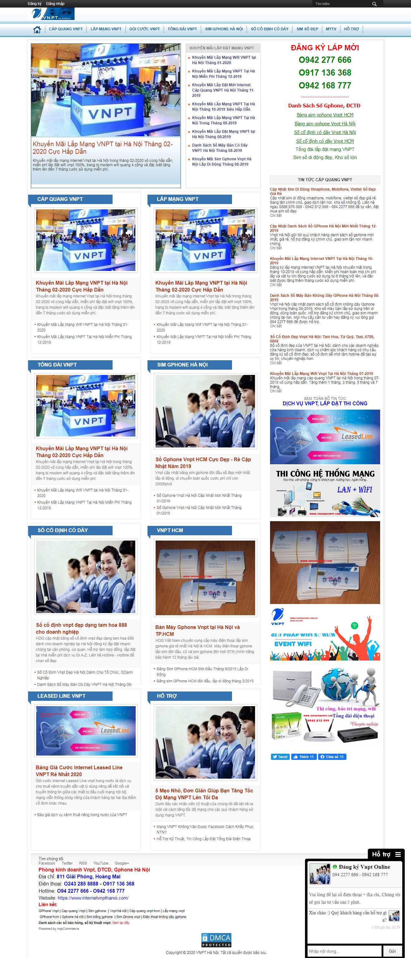 Thiết kế web lắp đặt mạng internet - www.internetvnpthanoi.com