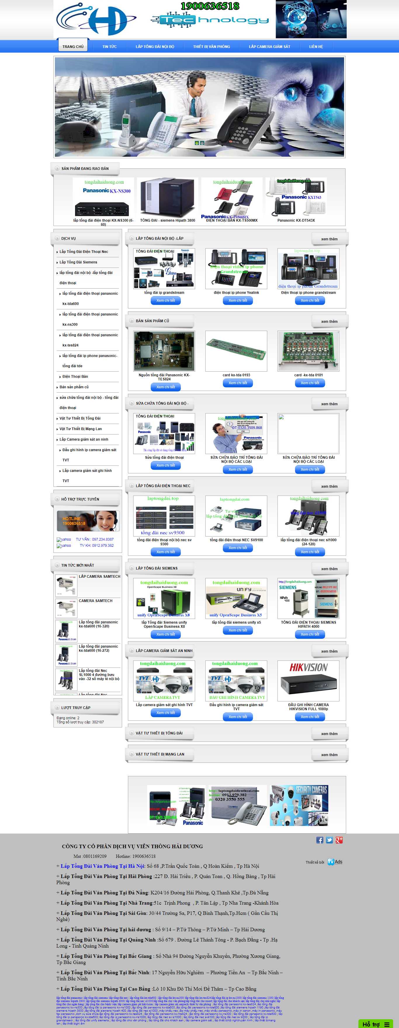 Thiết kế web lắp tổng đài - tongdaihaiduong.com