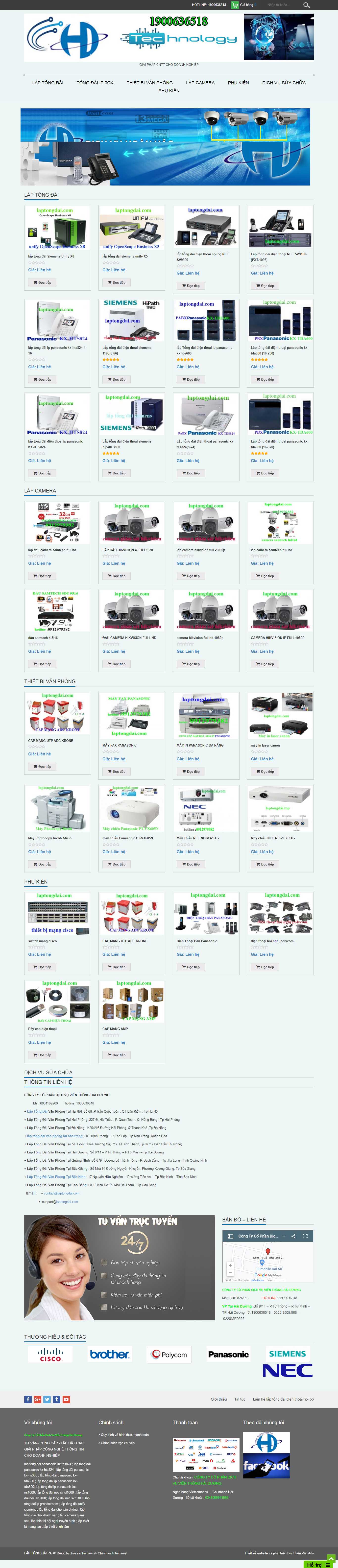 Thiết kế web lắp tổng đài - laptongdai.com