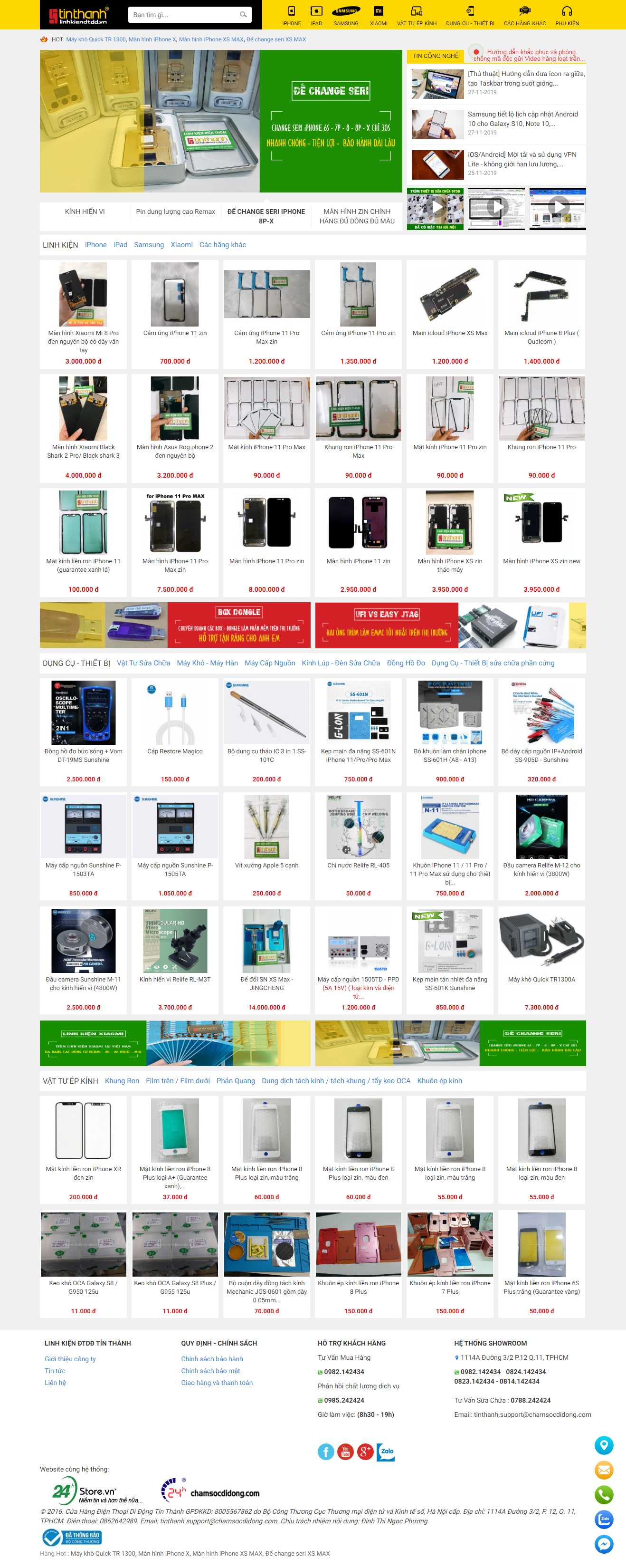 Thiết kế web linh kiện điện thoại - linhkiendtdd.vn