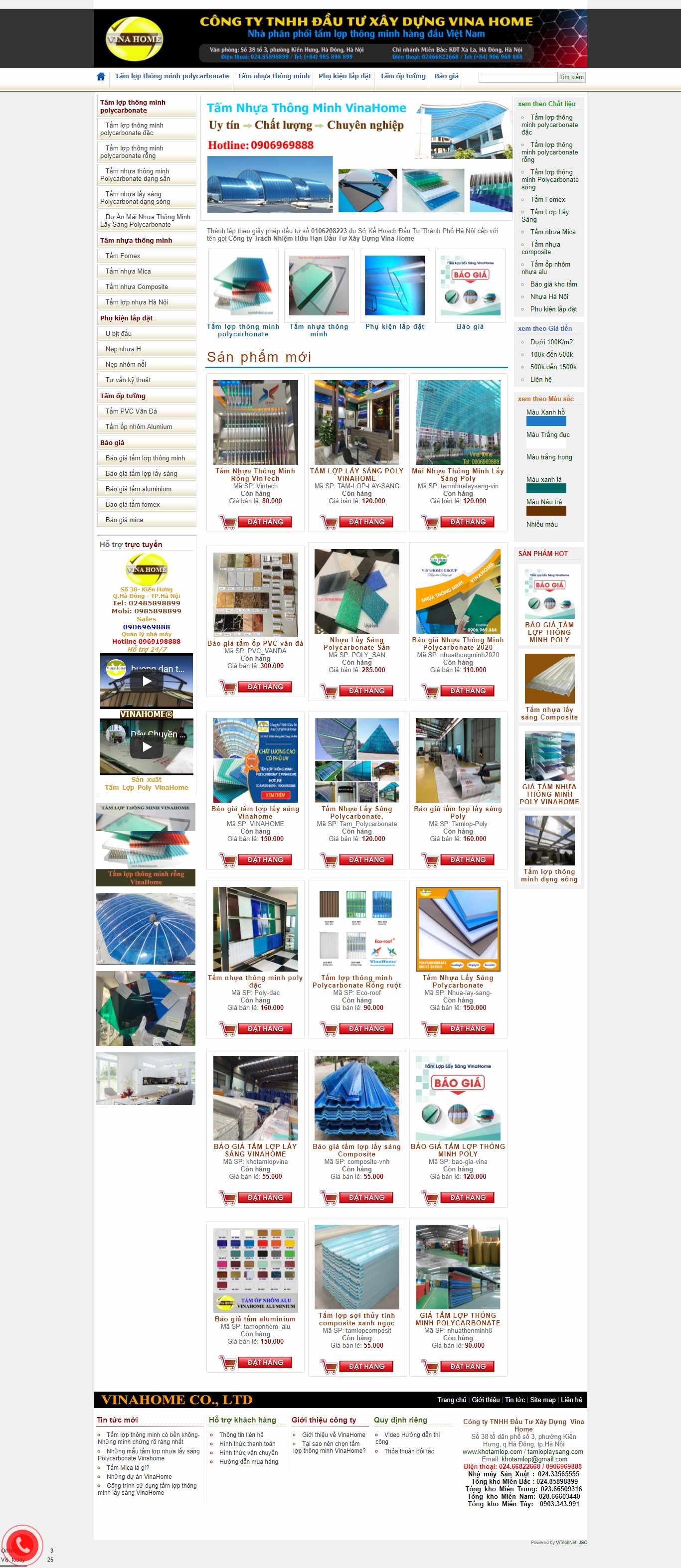 Thiết kế Website web tấm lợp thông minh - wwwkhotamlopcom