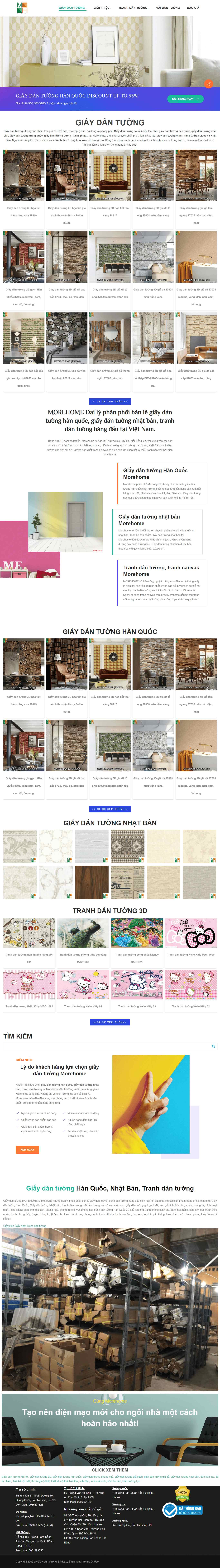 Thiết kế Website Web Tranh Dán Tường - giaydantuongorg