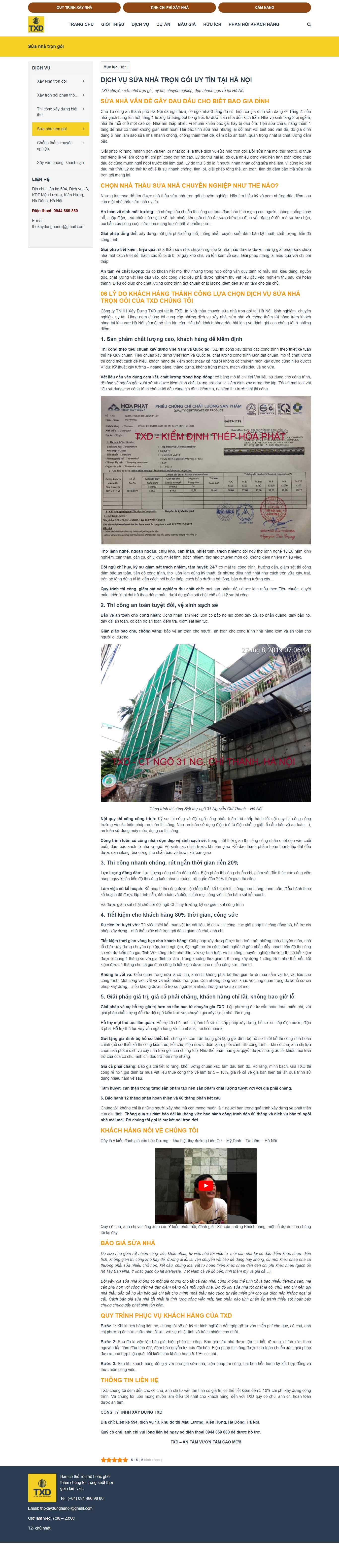 Thiết kế Website Web quán cafe - txdvn