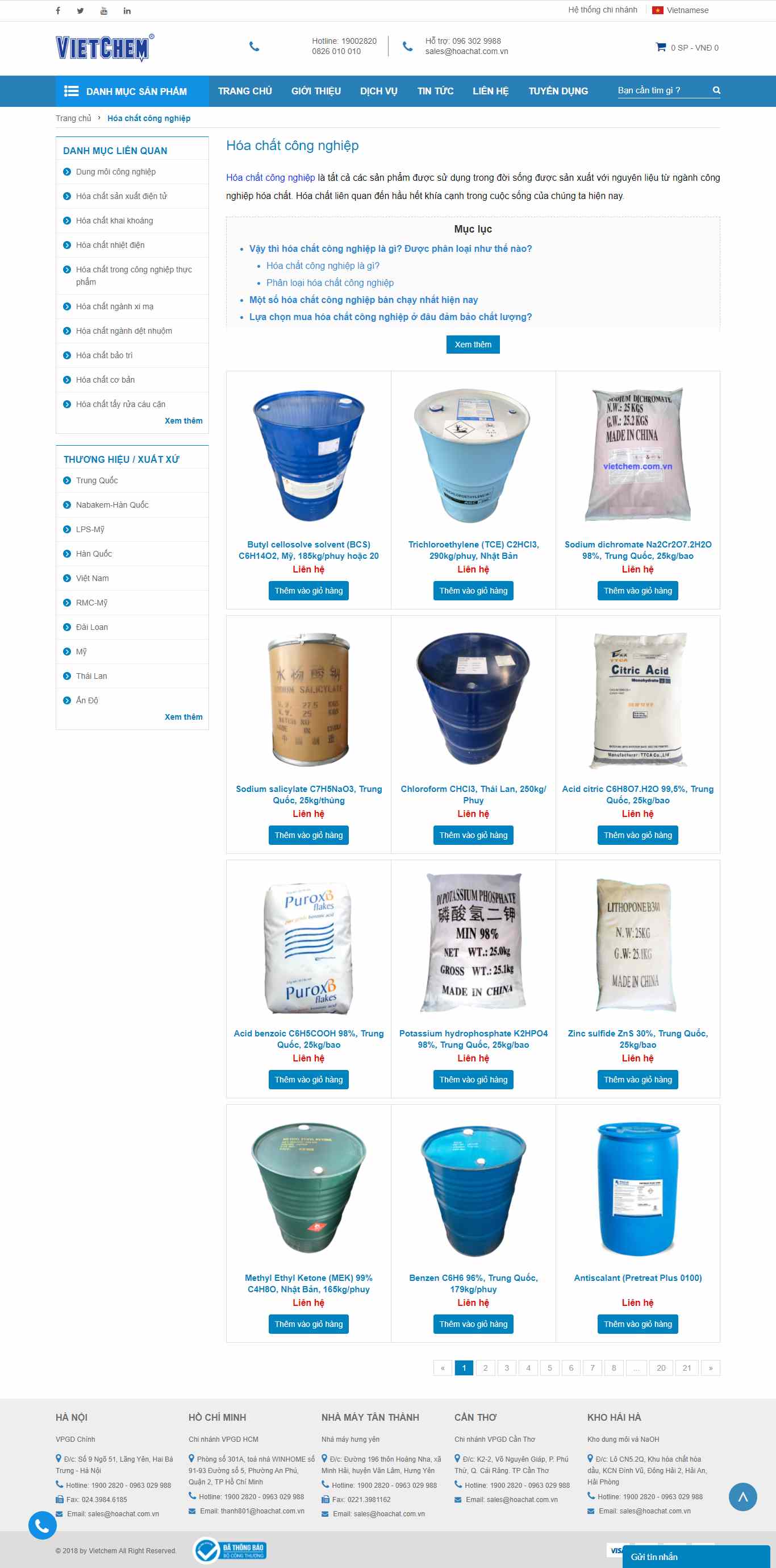 [vietchem] Thiết kế Website Web hóa chất - vietchemcomvn