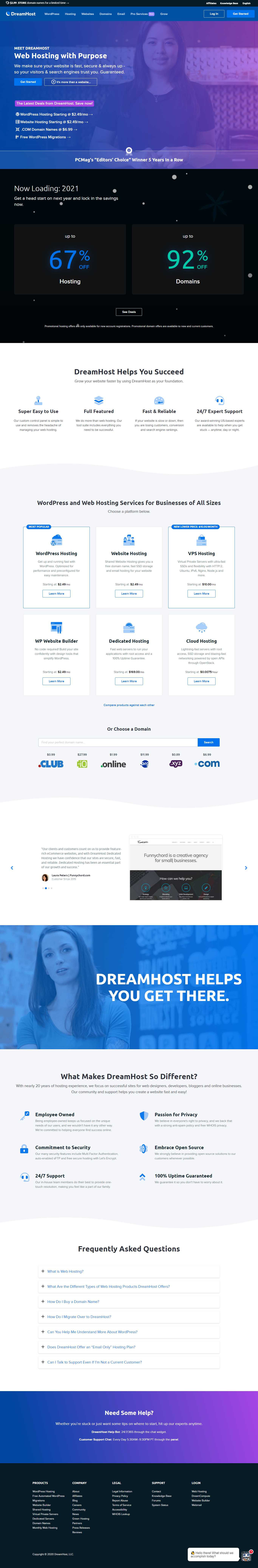 [bkns] Thiết kế Website Web bán hosting - wwwdreamhostcom