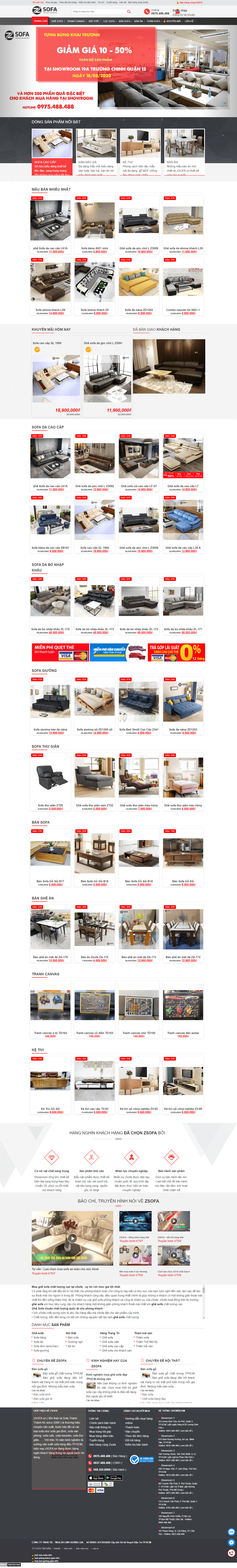 [thanhlysofa] Thiết kế Website Web bán sofa - zsofavn