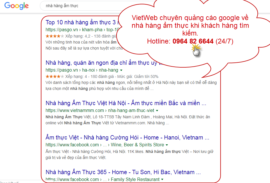 Quảng C&aacute;o Google Nh&agrave; H&agrave;ng Ẩm Thực C&oacute; Hiệu Quả Kh&ocirc;ng?