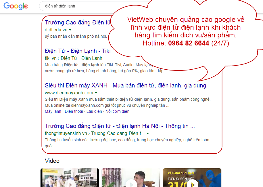 Quảng C&aacute;o Google Điện Tử Điện Lạnh C&oacute; Hiệu Quả Kh&ocirc;ng?