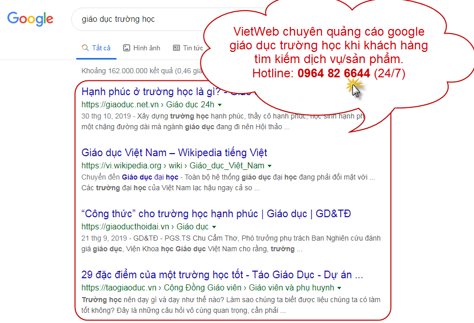 Quảng C&aacute;o Google Gi&aacute;o Dục Trường Học C&oacute; Hiệu Quả Kh&ocirc;ng?